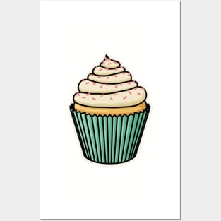 Cute Cupcake with Pink Sprinkles! Posters and Art